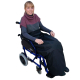 Coperta termica per sedia a rotelle | Impermeabile | Cintura di sostegno | Lavabile | 90 x 105 cm - Foto 2