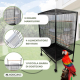 Gabbia per uccelli XL | 95 x 43 x 61,5 cm | 8 porte | Mangiatoie e abbeveratoi | Ruote | Vassoio rimovibile | Ninfa | Mobiclinic - Foto 2