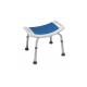 Sgabello da bagno senza schienale |Imbottito | Alluminio e plastica | Seduta blu - Foto 1