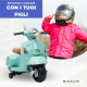 Moto elettrica per bambini | Vespa Piaggio | Antiribaltamento | Motore 30W | 2,5 km/h | Effetto musicale | Roma | Mobiclinic - Foto 6