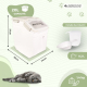 Contenitore per mangimi | 8 Kg - 20 L | Chiusura sicura | Con ruote | Include paletta e misurino | Bianco | FeedPet | Mobiclinic - Foto 2