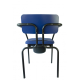 Sedia con water e braccioli | Sedia wc con schienale separato | Blu | New Club/Even - Foto 5