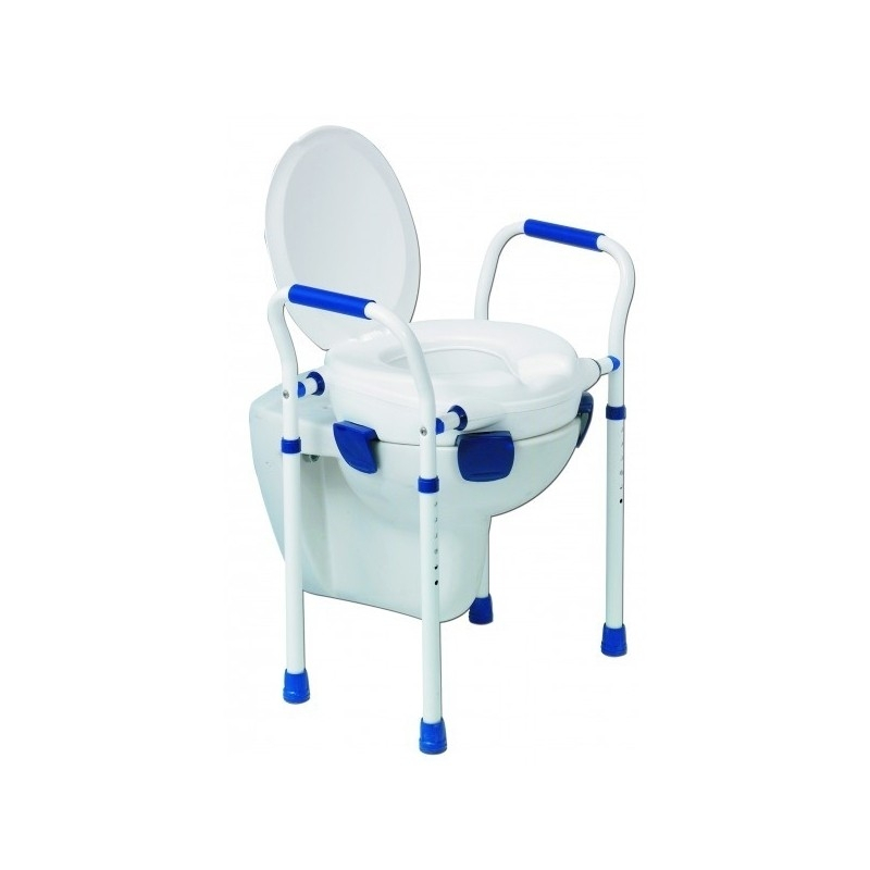Rialzo wc, alzawater con coperchio, con braccioli, clipper vii, fino a 150kg (Herdegen)