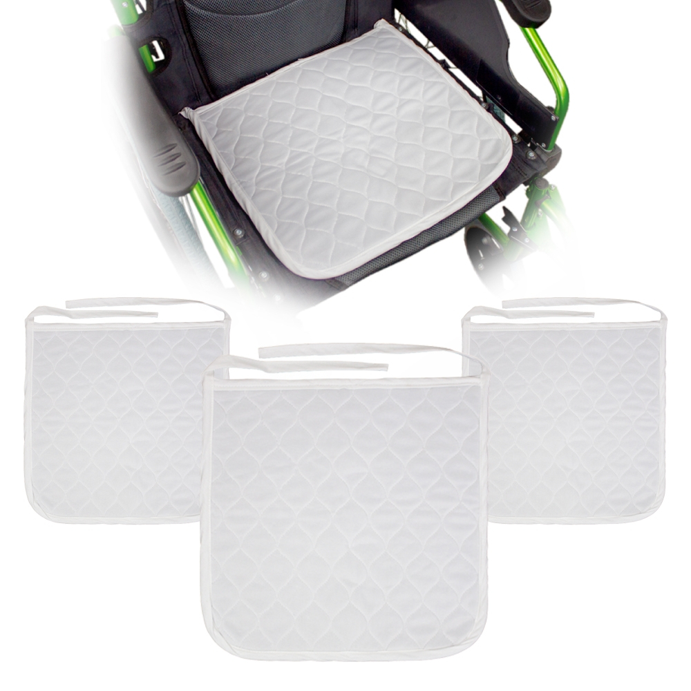 Pack di 3 panni assorbenti riutilizzabili per sedie a rotelle, 40 x 38 cm, 450 lavaggi, mobiclinic