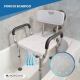 Sedia per doccia |Ausili per disabili | Antiscivolo | Altezza regolabile | Sedile | Aluminium | Puerto | Mobiclinic - Foto 4