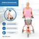Deambulatore | Disabili e anziani | 3 ruote pieghevole | Cestino e borsa | Arancione | Caleta | Mobiclinic - Foto 3