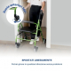 Set Escorial Plus | Deambulatore pieghevole | Verde| Freni a leva | Cuscino antidecubito | Viscoelastico | Mobiclinic - Foto 7