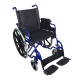 Sedia a rotelle per anziani| Carrozzina disabili | Braccioli e pedane ribaltabili| Acciaio | Blu | Giralda | Mobiclinic - Foto 1