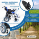 Sedia a rotelle elettrica |Pieghevole | Autonomia 20 km| 24V | Blu e nera | Alluminio | Lyra | Mobiclinic - Foto 4