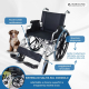 Sedia a rotelle | Alluminio | Ausili per disabili | Poggiapiedi estraibili | Pieghevole | Nero | Ópera | Mobiclinic - Foto 2