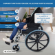 Sedia a rotelle | Alluminio | Ausili per disabili | Poggiapiedi estraibili | Pieghevole | Nero | Ópera | Mobiclinic - Foto 7