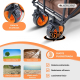 Carrello trasporto giardino spiaggia |Maniglia regolabile |94x56,5x77cm|Pieghevole |Ruote larghe 360° | Duna Pro Plus|Mobiclinic - Foto 6