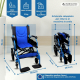 Sedia a rotelle | Pieghevole | Alluminio | Poggiapiedi rimovibile | Blu | Pirámide | Mobiclinic - Foto 1
