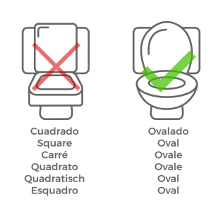 Rialzo per wc | Regolabile | Senza coperchio | Varie taglie