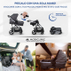 Passeggino 2in1 |Chiudibile ultra compatto |Leva singola |Cintura 5 punti |Barra removibile |Max. 22kg |Grigio |Nuit |Mobiclinic - Foto 3