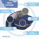 Marsupio 6 in 1 | Traspirante | 0-36 mesi | Spalline regolabili | Cotone | Tasca | Blu | Moley | Mobiclinic - Foto 4