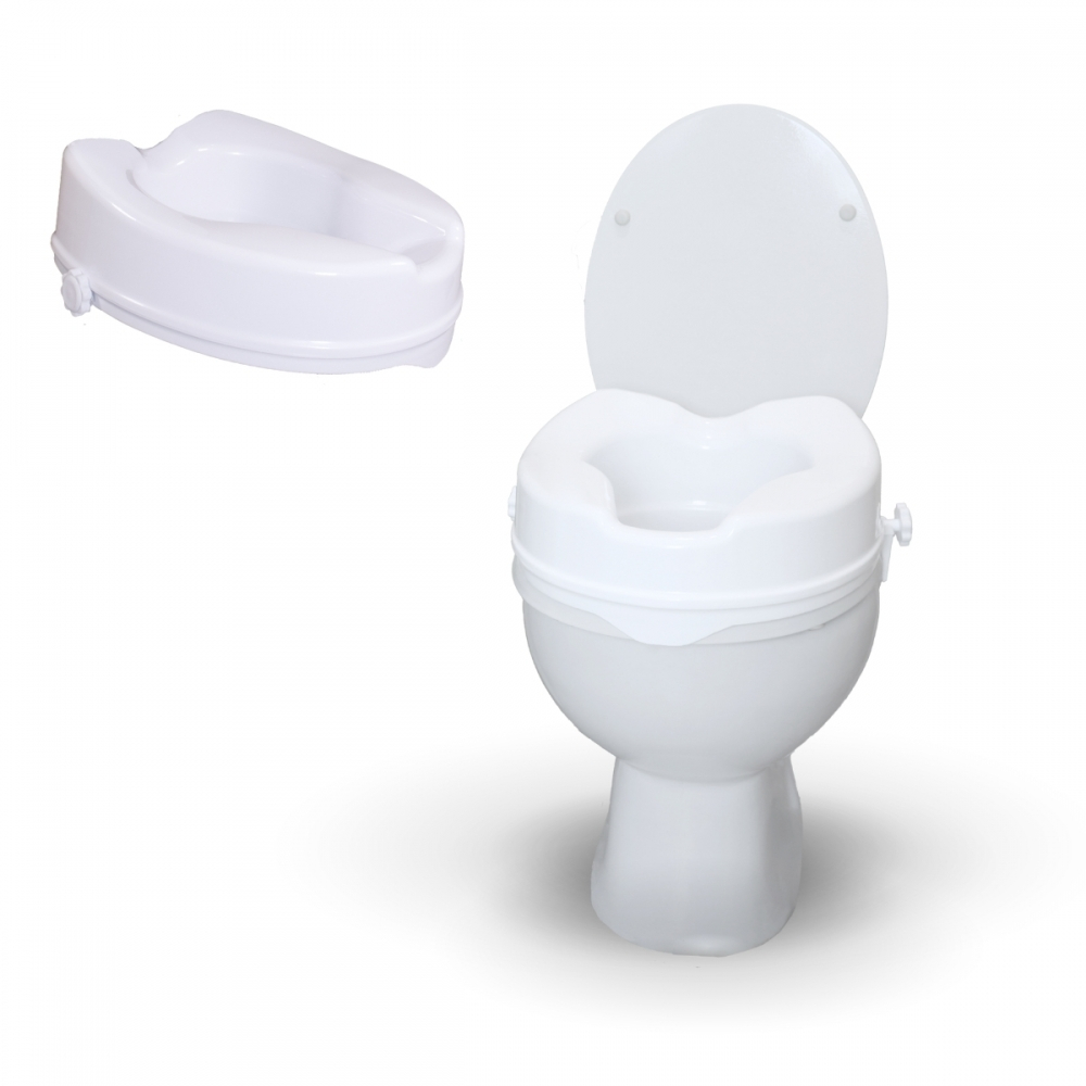 Rialzo water, accessori bagno, alzawater senza coperchio, altezza 10 cm, plastica, bianco, titán, mobiclinic
