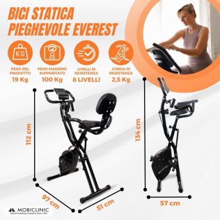 Cyclette Reclinata ISE Con Sella Regolabile - 8 Livelli Resistenza Magnetica, Sensori Pulsazioni, Per Allenamento Casa - Foto 14