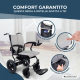 Sedia a rotelle elettrica | Pieghevole | Alluminio | Doppia modalità | Autonomia di 20 km | Fino a 100 kg | Verona | Mobiclinic - Foto 4