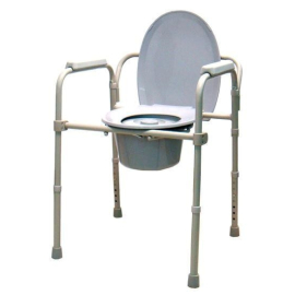 Sedia comoda | Comoda per anziani | Regolabile in altezza | Plastica | Bianco