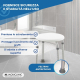 Sgabello bagno | Sgabello doccia regolabile in altezza | Piedini antiscivolo | Bianco | Faro | Mobiclinic - Foto 5
