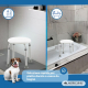 Sgabello bagno | Sgabello doccia regolabile in altezza | Piedini antiscivolo | Bianco | Faro | Mobiclinic - Foto 6