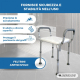 Sgabello doccia regolabile | Alluminio | PVC | Altezza regolabile | Braccioli | Acueducto | Mobiclinic - Foto 6