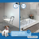 Sgabello doccia regolabile | Alluminio | PVC | Altezza regolabile | Braccioli | Acueducto | Mobiclinic - Foto 8