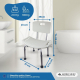Sedia da bagno | Altezza regolabile | Alluminio | Schienale | Olivo | Mobiclinic - Foto 1