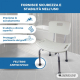 Sedia da bagno | Altezza regolabile | Alluminio | Schienale | Olivo | Mobiclinic - Foto 5