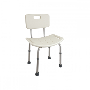 Sedia da bagno | Altezza regolabile | Alluminio | Schienale | Olivo | Mobiclinic