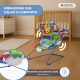 Amaca per bambini | Arco Interattiva | Reclinabile | Con imbracatura | Vibrazione | Musica | Flash | Multicolore | Mobiclinic - Foto 5