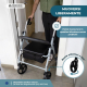 Deambulatore con ruote | Pieghevole | Alluminio | Freni sulle maniglie | Sedile e schienale | Grigio | Sofía | Mobiclinic - Foto 7