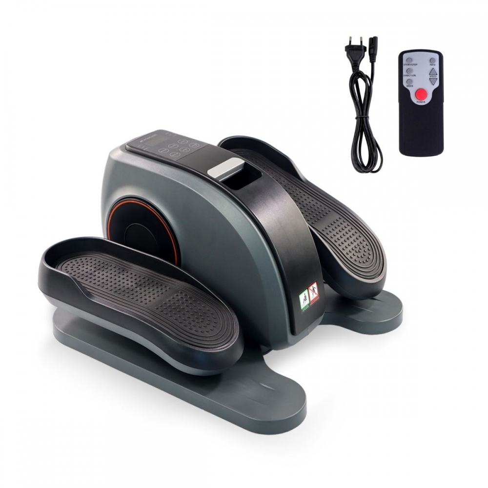 Mini ellittica, 10 velocità, schermo lcd, pedali antiscivolo, grigio, veleta, mobiclinic