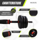 Coppia di manubri 20 kg | Regolabili | 4 in 1 | Attacco kettlebell | Barra di collegamento | Portatile | Mobimax | Mobiclinic - Foto 5