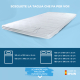 Coprimaterasso | Comfort | Bifacciale | Calore | Freschezza | Altezza 5cm | Lino naturale | Vicosoft | Dreamy | Mobiclinic - Foto 6