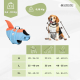 Giubbotto di salvataggio per cani | Imbragatura regolabile | Guinzaglio ad anello | Maniglia | Pinna | Sharky | L | Mobiclinic - Foto 2