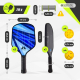 Set da pickleball | 4 racchette | 4 palline | Rete con ruote | Borsa per il trasporto | Grip antiscivolo | Mobiall | Mobiclinic - Foto 2