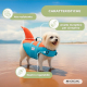 Giubbotto di salvataggio per cani | Imbragatura regolabile | Guinzaglio ad anello | Maniglia | Pinna | Sharky | L | Mobiclinic - Foto 12