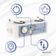 Materasso antidecubito ad aria| Con compressore | Varie larghezze| 17 celle | TPU Nylon| Blu| Mobi 3 | Mobiclinic - Foto 11