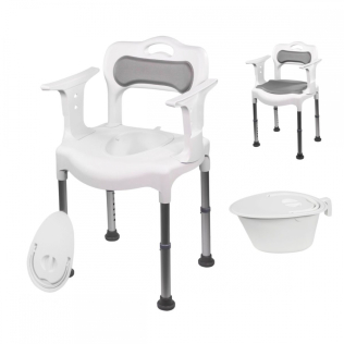 Sedia comoda | Altezza regolabile | Seduta e schienale imbottiti | Antiscivolo | 3500 ml | Guido | Mobiclinic