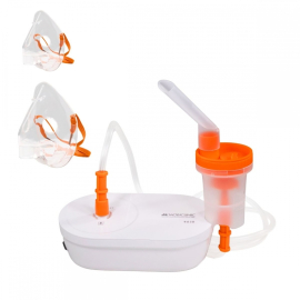 Nebulizzatore ad aria compressa | 2 maschere + boccaglio | Silenzioso | USB | Portatile e leggero | Nebumobi2 | Mobiclinic