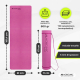 Tappetino per yoga | Antiscivolo | 181x61x0.6cm | Flessibile | TPE | Lavabile | Ecologico | Rosa | EY-01 | Mobiclinic - Foto 2