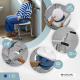 Sedile per doccia con comoda | Comoda rimovibile da 4,3 litri | Poggiapiedi e braccioli | Ruote con freni | Rope | Mobiclinic - Foto 4