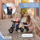 Triciclo 3 in 1 | Evolutivo | Regolabile | Max 25 kg | Da 18 mesi a 5 anni | Leggero | LULU Nero |Mobiclinic - Foto 5