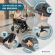 Sedia a rotelle pieghevole | Schienale e poggiapiedi pieghevoli | Leggera | Fino a 100 kg | Doppi freni | Kefren | Mobiclinic - Foto 3
