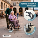 Sedia a rotelle pieghevole | Schienale e poggiapiedi pieghevoli | Leggera | Fino a 100 kg | Doppi freni | Kefren | Mobiclinic - Foto 4