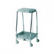 Carrello cromato per 1 borsa con coperchio e pedale, 4 ruote - Foto 1