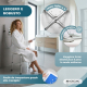 Sgabello da bagno | Seduta con cuscinetto in EVA | Altezza regolabile | Piedini antiscivolo | Alluminio | Santana | Mobiclinic - Foto 7