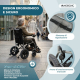 Sedia a rotelle elettrica pieghevole | Alluminio | Leggera 16 kg | Batteria al litio | Autonomia 10 km | Mara | Mobiclinic - Foto 8